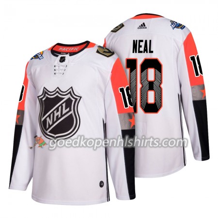 Vegas Golden Knights James Neal 18 2018 NHL All-Star Pacific Division Adidas Wit Authentic Shirt - Mannen